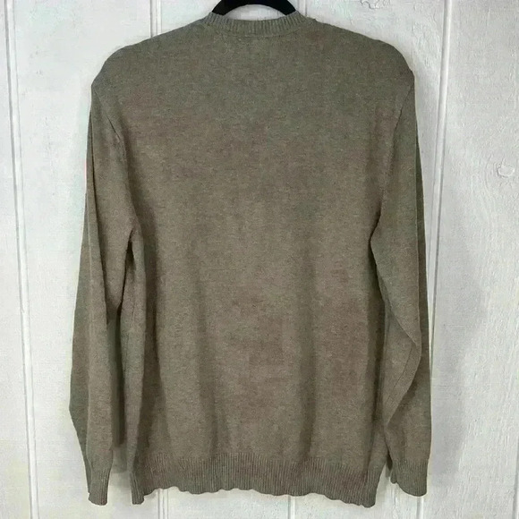 Men’s Club Room 100% Cotton Size Large Argyle V Neck Long Sleeve Sweater - Picture 4 of 6